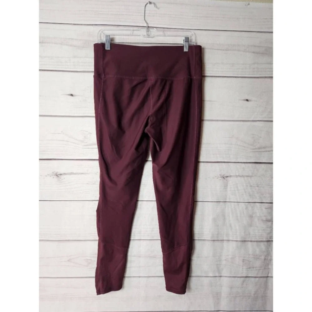 Apana Womens Leggings Pants Purple High Rise Pull On Stretch‎ Athletic L